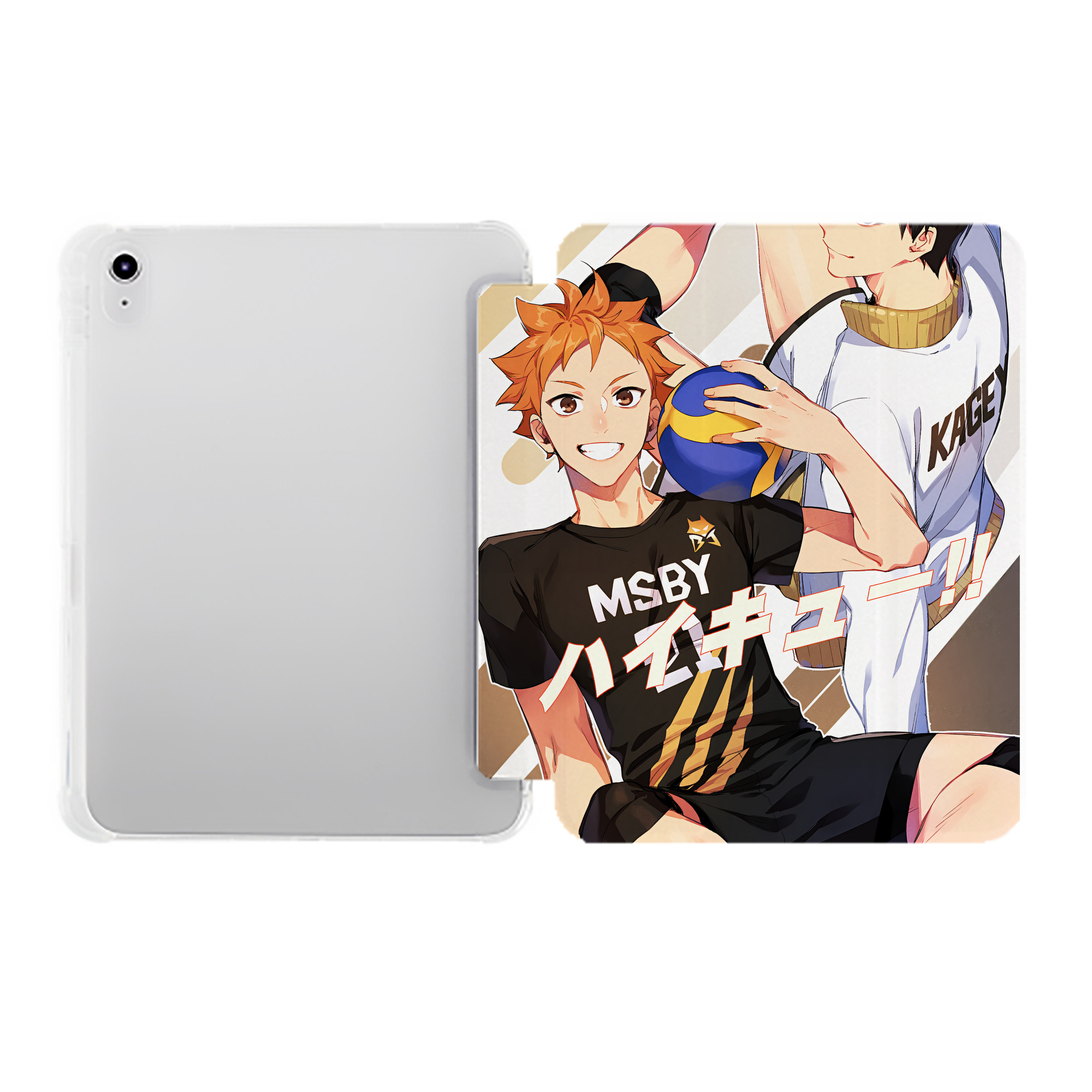 （画像用） ハイキュー!! Haikyu!! IPad ケース ペン収納付き 三つ折りスタンド PUレザー×シリコン 対応機種9.5/10.5/10.9インチ